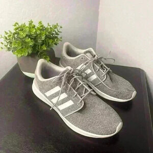 adidas Gray White QT Racer Cloudfoam Running Shoe W10